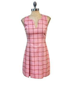 JULIE BROWN NWT Harlyn Sheath Dress SZ 2 Pink Ballet plaid NWT